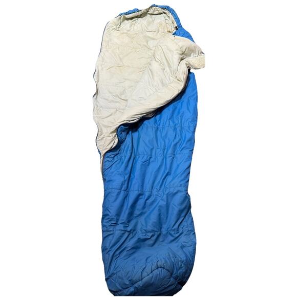 VTG The North Face Brown Label Made in USA Blue Mummy Sleeping Bag Goose Down - Picture 2 of 8